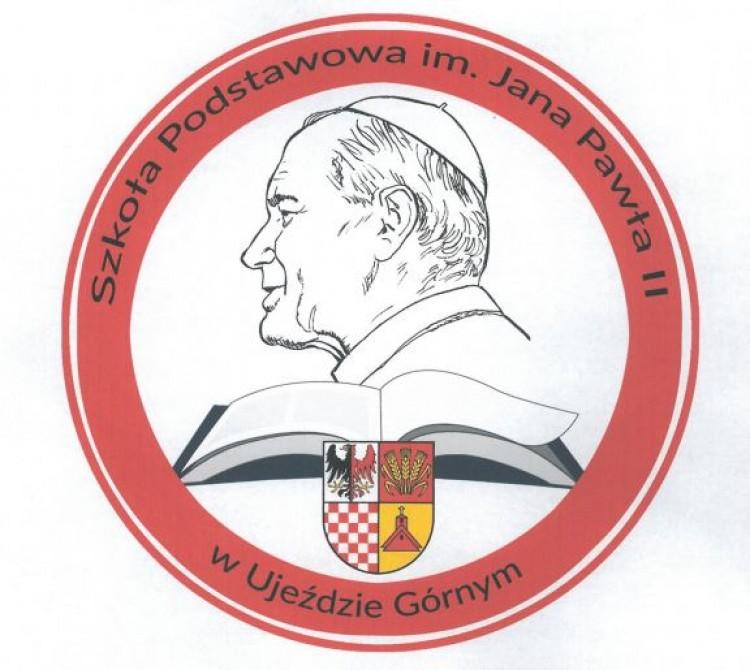 Nowe logo szkoy im. Jana Pawa II w Ujedzie Grnym